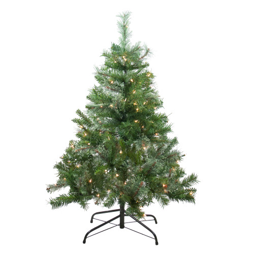 4' Pre-Lit Mixed Cashmere Pine Medium Artificial Christmas Tree - Clear Lights - IMAGE 1