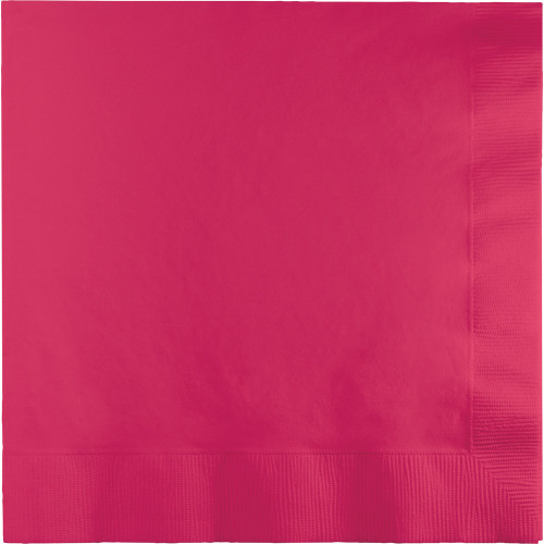 Club Pack of 250 Magenta Pink Solid 3-Ply Disposable Dinner Napkins 8.75" - IMAGE 1