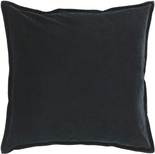 20" Charcoal Black Contemporary Woven Decorative Throw Pillow – Down Filler - IMAGE 1