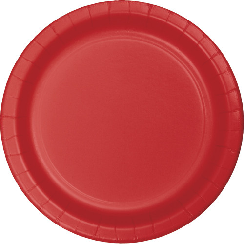 Club Pack of 240 Classic Red Disposable Paper Party Banquet Dinner Plates 9" - IMAGE 1