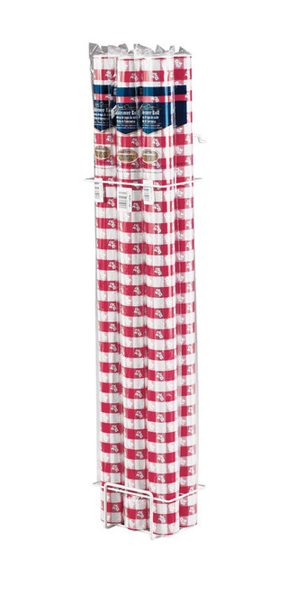 Pack of 6 Red and White Gingham Disposable Banquet Party Table Cloth Rolls 100' - IMAGE 1