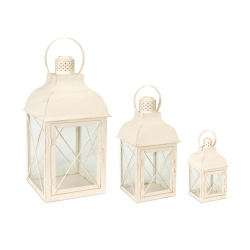 Set of 3 Rustic Candle Holder Lanterns 18.5" - IMAGE 1