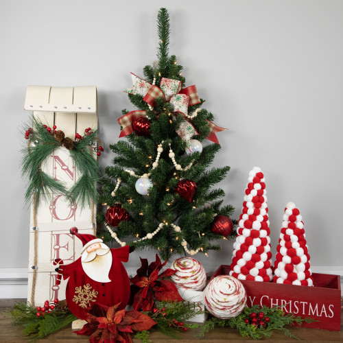 Pre-Lit Buffalo Fir Artificial Christmas Wall Tree - 3' - Clear Lights - IMAGE 1