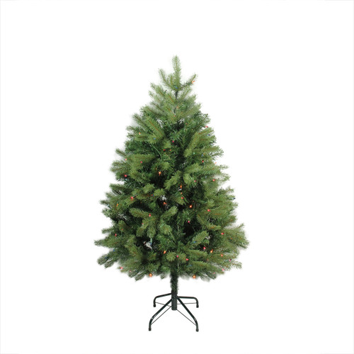Real Touch™️ Pre-Lit Full Noble Fir Artificial Christmas Tree - 4' - Multi-Color Lights - IMAGE 1
