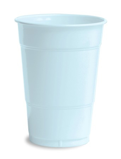 Club Pack of 240 Baby Blue Premium Disposable Pastel Drinking Party Tumbler Cups 16 oz. - IMAGE 1