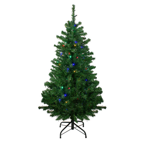 4' Pre-Lit Mixed Classic Pine Medium Artificial Christmas Tree - Multi LED Lights - IMAGE 1