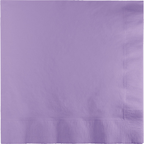 Club Pack of 600 Premium 2-Ply Luscious Lavender Disposable Beverage Napkins 4.5" - IMAGE 1