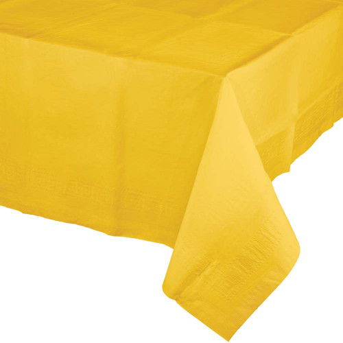 Rectangular Disposable Party Table Covers - 108" - Yellow - Pack of 6 - IMAGE 1