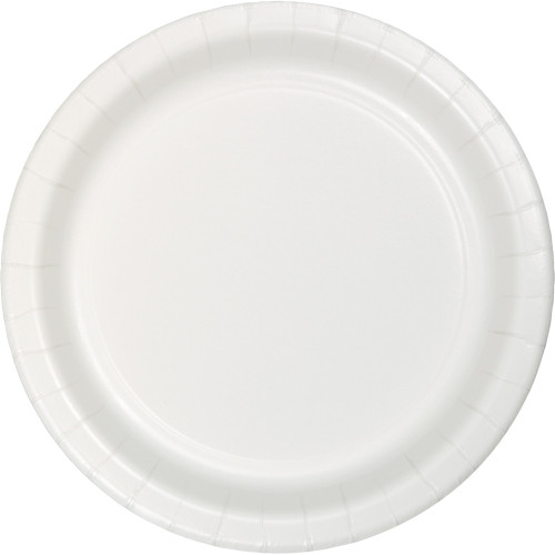 Disposable Paper Party Luncheon Plates - 7" - White - Club Pack of 900 - IMAGE 1