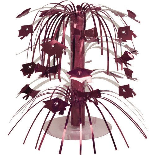 Pack of 12 Burgundy Red Purple Mini Cascade Centerpiece Graduation Party Decorations 8.5" - IMAGE 1