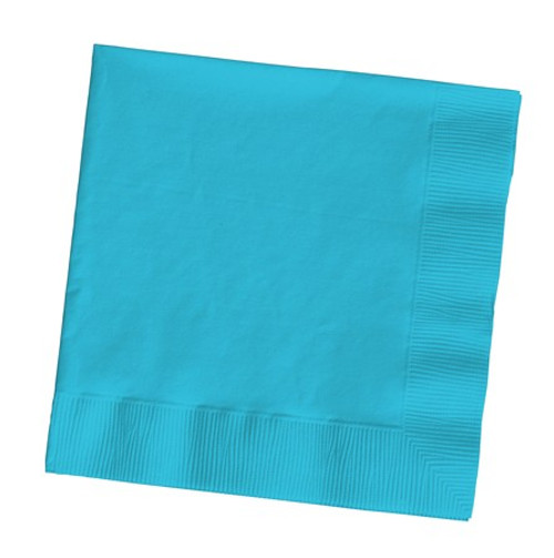 Club Pack of 500 Turquoise Blue Premium 3-Ply Disposable Beverage Napkins 5" - IMAGE 1