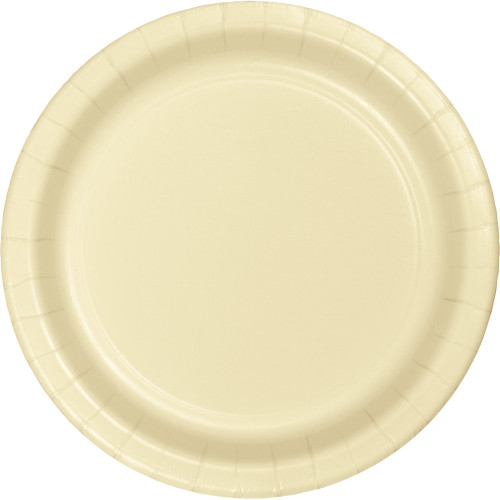 Club Pack of 240 Ivory Disposable Paper Party Banquet Dinner Plates 9" - IMAGE 1