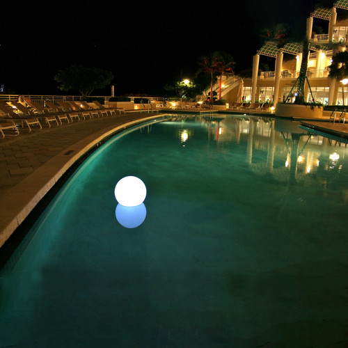 9" Chill Lite Floating Swimming Pool Choose-A-Color Round Bubble Light - IMAGE 1