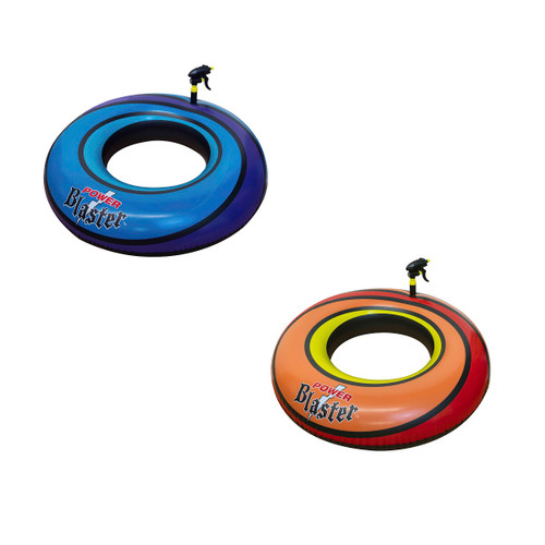 Set of 2 Blue and Orange Inflatable Power Blaster Inner Tubes, 40-Inch - IMAGE 1