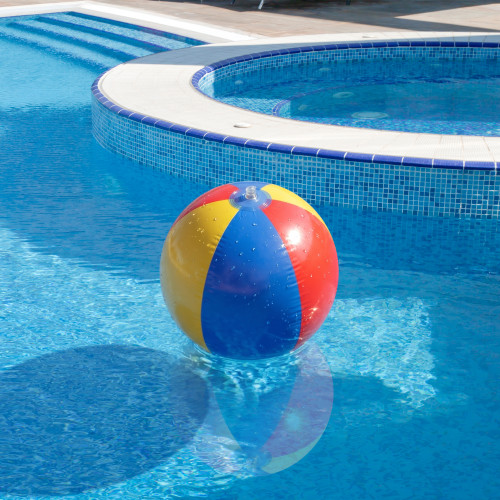 Inflatable Classic Beach Ball - 24" - Red, Yellow and Blue - IMAGE 1