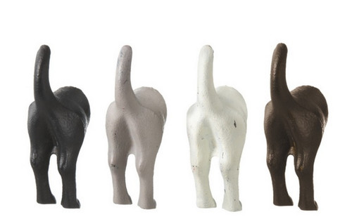 Pack of 8 Assorted Dog Tail Decorative Wall Hooks 4.75" - IMAGE 1