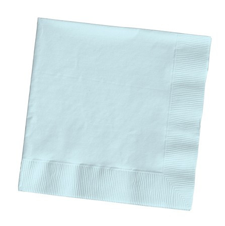3-Ply Disposable Luncheon Napkins - 6.5" - Pastel Blue - Club Pack of 500 - IMAGE 1