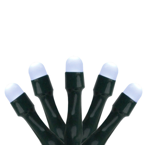 LED Micro Rice Battery Operated Christmas Light Set with Timer - White - Green Wire - 20ct - IMAGE 1