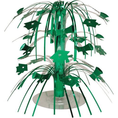 Pack of 12 Emerald Green Mini Cascade Centerpiece Graduation Party Decorations 8.5" - IMAGE 1