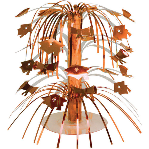 Pack of 12 Sunkissed Orange Mini Cascade Centerpiece Graduation Party Decorations 8.5" - IMAGE 1