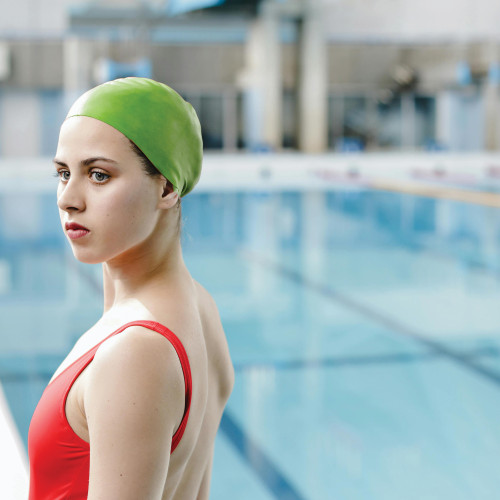 Green Silicone Swimming Pool or Spa Swim Cap - IMAGE 1