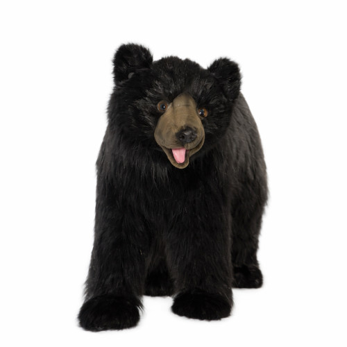 Handcrafted Soft Plush Standing Mama Bear - 49" - Black - IMAGE 1