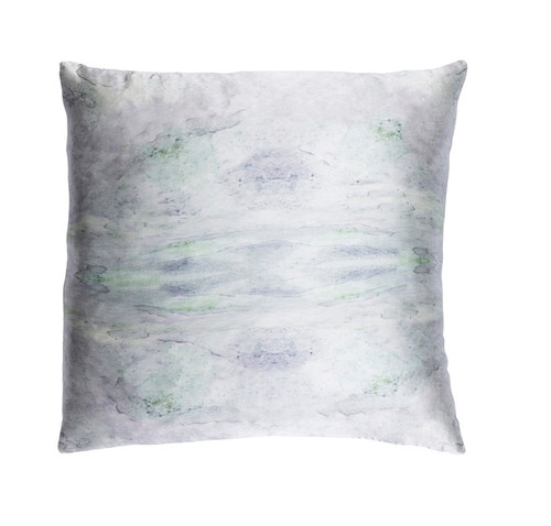 18" Green and Gray Digitally Printed Square Throw Pillow - IMAGE 1