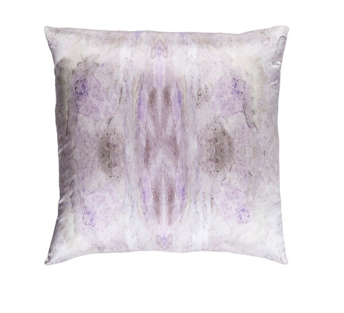 22" Purple and Gray Digitally Printed Square Throw Pillow - IMAGE 1