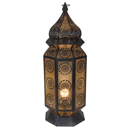 Moroccan Style Lantern Floor Lamp - 29.5" - Black - IMAGE 1