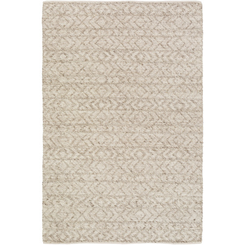 9' x 13' Contemporary Beige and Pastel Gray Hand Woven Area Throw Rug - IMAGE 1