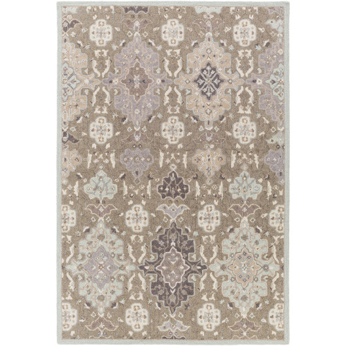 5' x 7.5' Persian Dreams Brown and Gray Hand Tufted Rectangular Wool Area Throw Rug - IMAGE 1