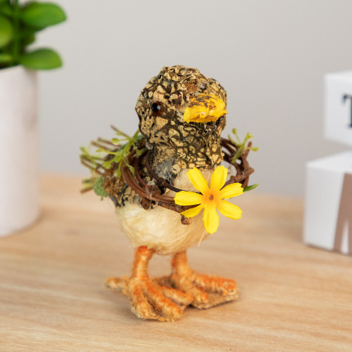 Standing Spring Floral Duck Figurine - 4.25" - IMAGE 1