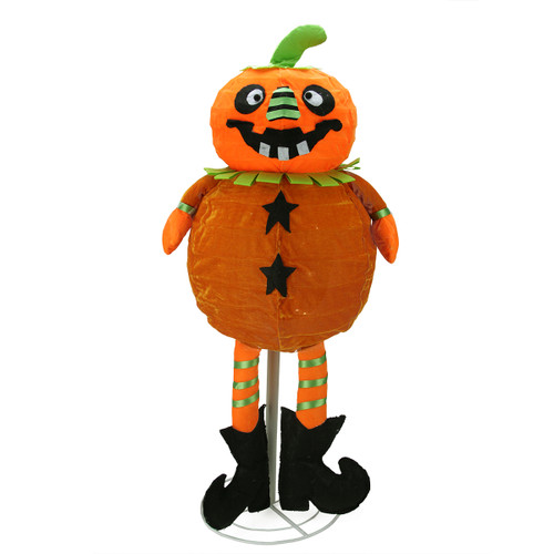 LED Lighted Standing Jack-O-Lantern Pumpkin Halloween Decoration - 37" - IMAGE 1