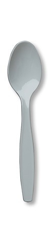 Reusable Party Spoons - 6.75" - Shimmering Silver - Pack of 288 - IMAGE 1
