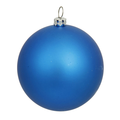 Matte Blue Shatterproof Christmas Ball Ornament 15.75" (400mm) - IMAGE 1