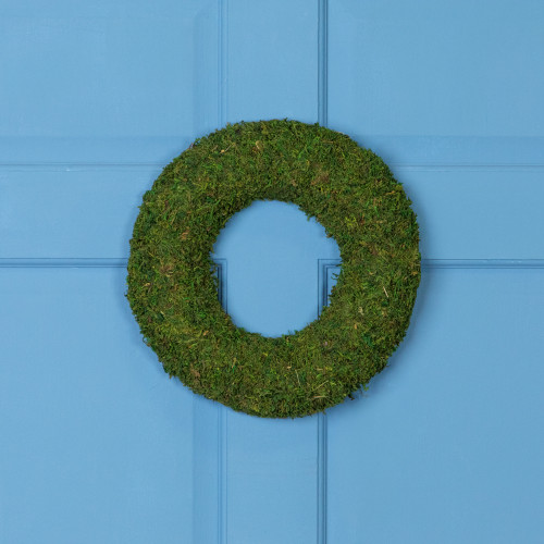 Reindeer Moss Artificial Wreath - 13.5" - Green - IMAGE 1