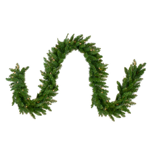 Pre-Lit Eastern Pine Artificial Christmas Garland - 9' x 12" - Clear Lights - IMAGE 1