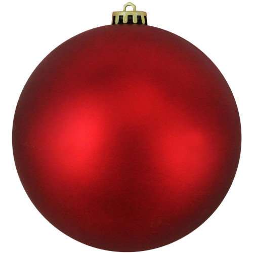 Red Shatterproof Matte Commercial Christmas Ball Ornament 6" (150mm) - IMAGE 1