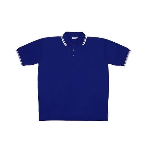 Men's Blue Knit Pullover Golf Polo Shirt - Small - IMAGE 1