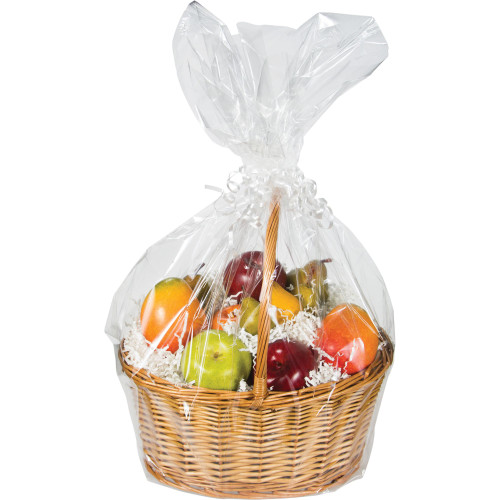 Large Cellophane Gift Basket Bags - 25" - Clear - Pack of 12 - IMAGE 1