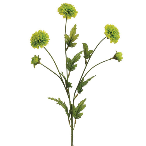 Artificial Pom-Pom Mum Floral Spray - 28" - Green - Pack of 24 - IMAGE 1