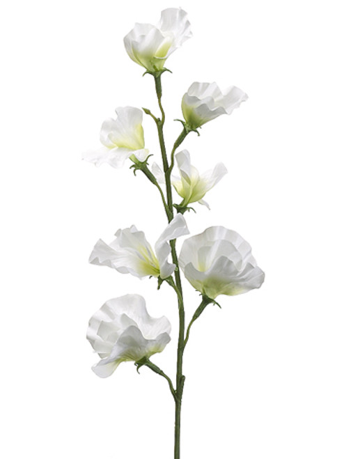 Club Pack of 24 Cream Colored Artificial Sweetpea Floral Sprays 22" - IMAGE 1