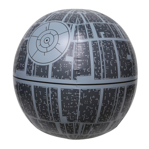 31" Black Star Wars Death Star XXL Light Up Inflatable Beach Ball - IMAGE 1