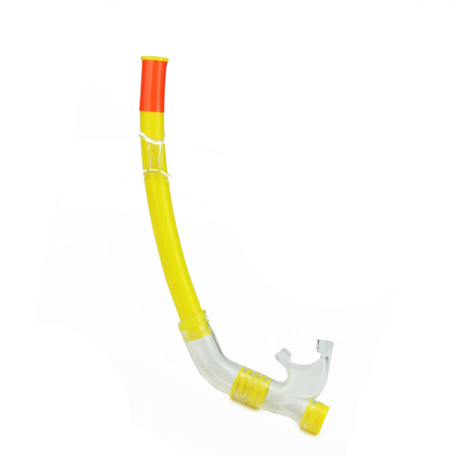 16" Yellow and Clear Maxi-Purge Sport Water Swimming Pool Snorkel - IMAGE 1