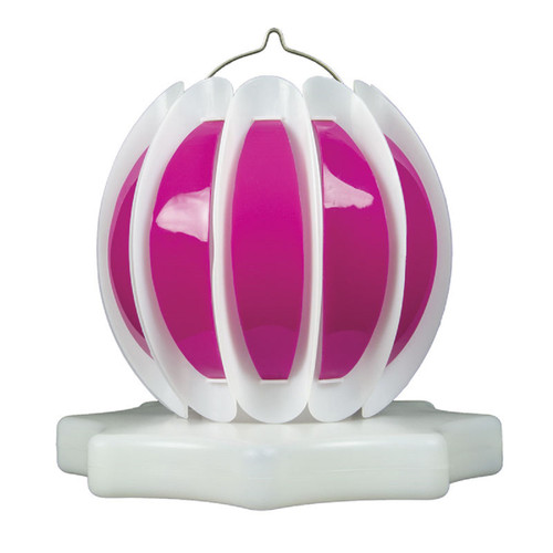 Set of 2 Pink and White Floating or Hanging Solar Powered Outdoor Decorative Lanterns - IMAGE 1