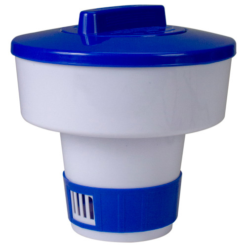7" Blue and White Floating Swimming Pool Chlorine Dispenser - IMAGE 1