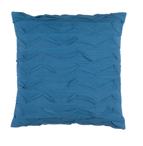 22" Marlin Blue Textured Decorative Throw Pillow - Polyester Filler - IMAGE 1