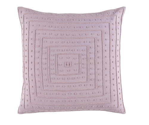 18" Lavender Contemporary Woven Square Throw Pillow - Down Filler - IMAGE 1