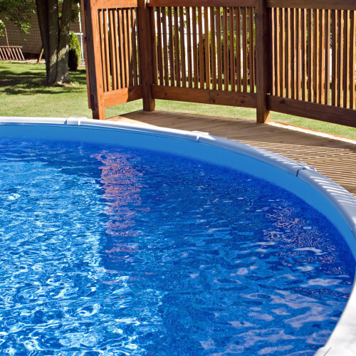 Blue Oval Overlap Above Ground Swimming Pool Liner 15' x 30' - IMAGE 1