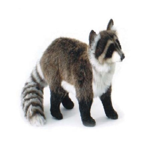 Handcrafted Standing Raccoon Plush Stuffed Animal - 18" - Brown and Black - Set of 2 - IMAGE 1